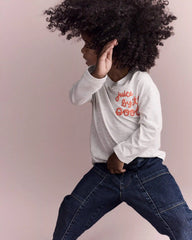 Toddler 'Juice By The Pool' Long-Sleeve Relaxed Graphic Tee - Heather Grey