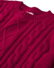 Boys Organic Cotton Cable Knit Sweater