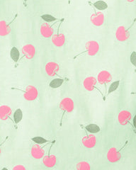 Girls Cherry Top - Green