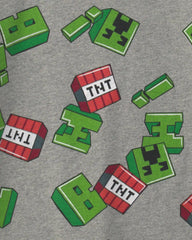 Boys Minecraft Graphic Tee - Grey