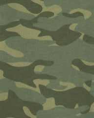 Boys Camo Zip-Up Hoodie - Green