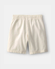 Boys Twill Cargo Shorts - Cream
