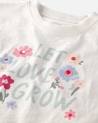 Toddler Girl Organic Cotton 'Let Love Grow' Boxy Tee