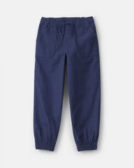 Boys Twill Joggers - Navy Blue
