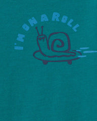 Toddler Boy Snail Long-Sleeve Graphic Tee - Teal
