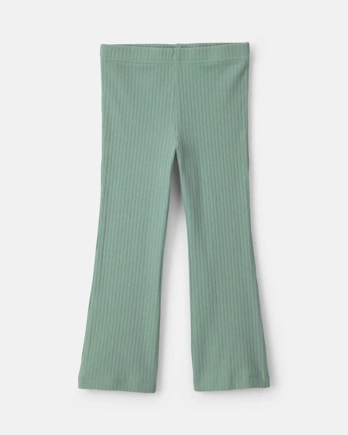 Toddler Girl Cotton Pull-On Stretch Flare Leggings - Green