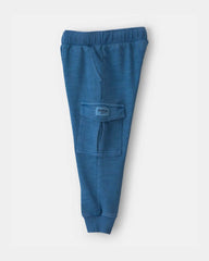 Toddler Boy French Terry  Cargo Knit Joggers - Blue