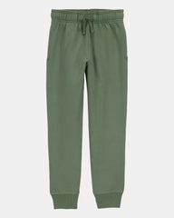 Boys Pull-On Drawstring Joggers - Green