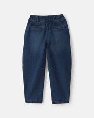 Girls Denim Barrel Jeans - Medium Wash