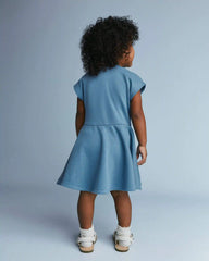 Toddler Girl French Terry Drop-Waist Dress - Blue