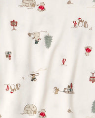 Toddler 2-Piece North Pole Christmas PurelySoft™ Snug Fit Pajama Set - Cream