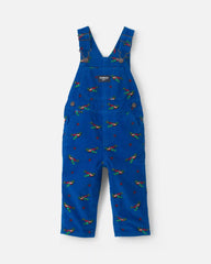 Baby Boy Plane Corduroy Overalls - Blue