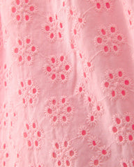 Girls Eyelet Shorts - Pink