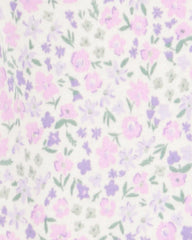 Baby Girl 2-Pack Floral Pull-On Pants - Purple