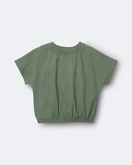 Toddler Girl Cinched-Waist Top - Olive