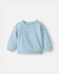 Baby 'More Cuddles' French Terry Pullover Sweatshirt - Blue