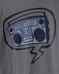 Boys Radio Long-Sleeve Graphic Tee - Grey