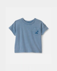 Baby Boy Tropical Island Pocket Tee - Blue