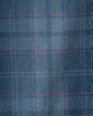 Girls Plaid Denim Wide-Leg Jeans - Medium Wash