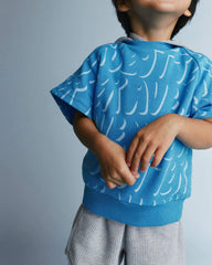 Toddler Elastic-Waist Tee in Otter Avenue Print - Blue
