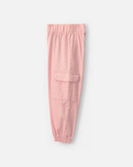 Baby Girl 2-Piece 'Happy' Twill Long-Sleeve Top & Pant Set - Pink/Cream