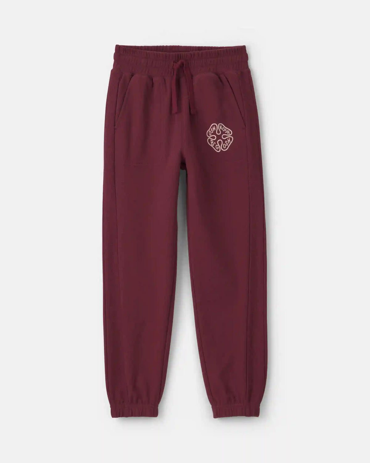 Boys French Terry Joggers - Burgundy