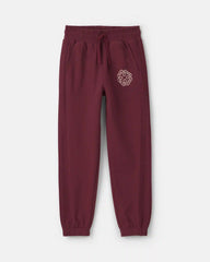 Boys French Terry Joggers - Burgundy