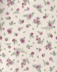 Toddler Girl Floral Henley Top - Ivory