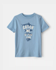 Boys Fish Graphic Tee - Blue