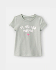 Toddler Girl 'Te Quiero Mamá' Graphic Tee - Green