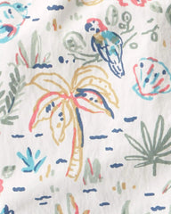Toddler Boy Recycled Swim Trunks in Tropical Paradise