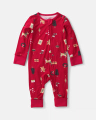 Baby Christmas PurelySoft™ 2-Way Zip Sleep & Play Pajamas - Red