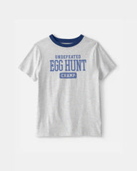 Kids Easter Egg Hunt Graphic Tee - Grey
