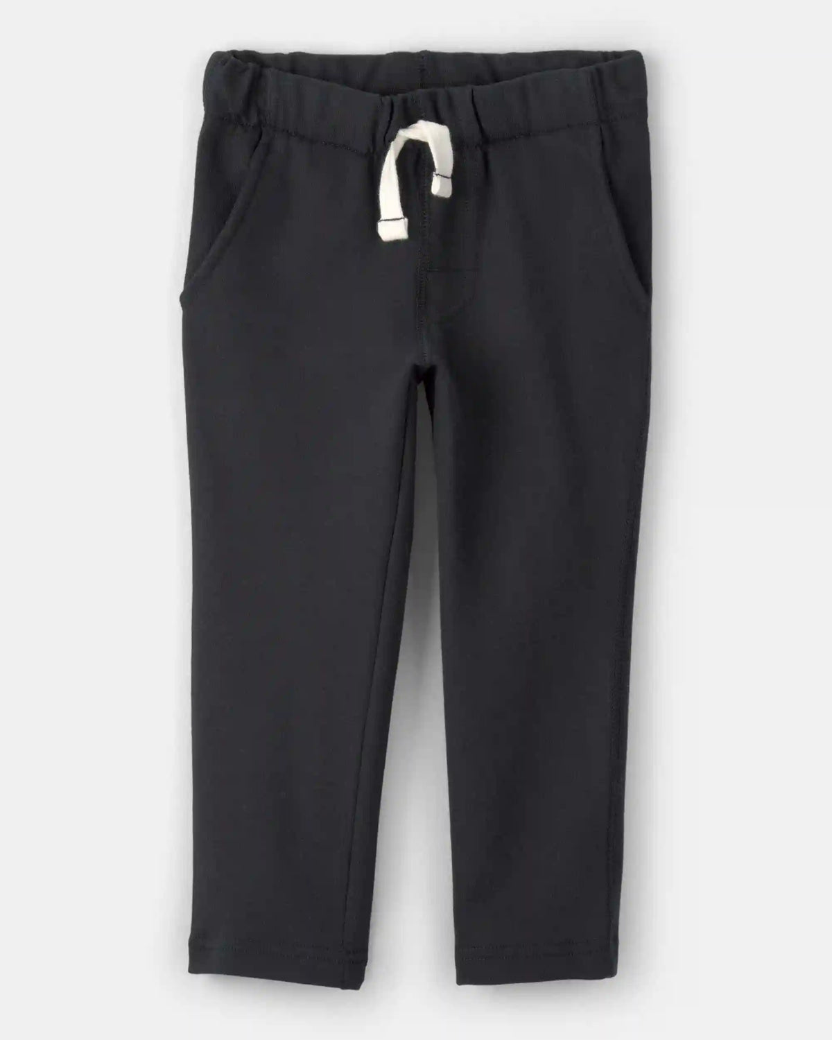 Toddler Boy Pull-On French Terry Pants - Black