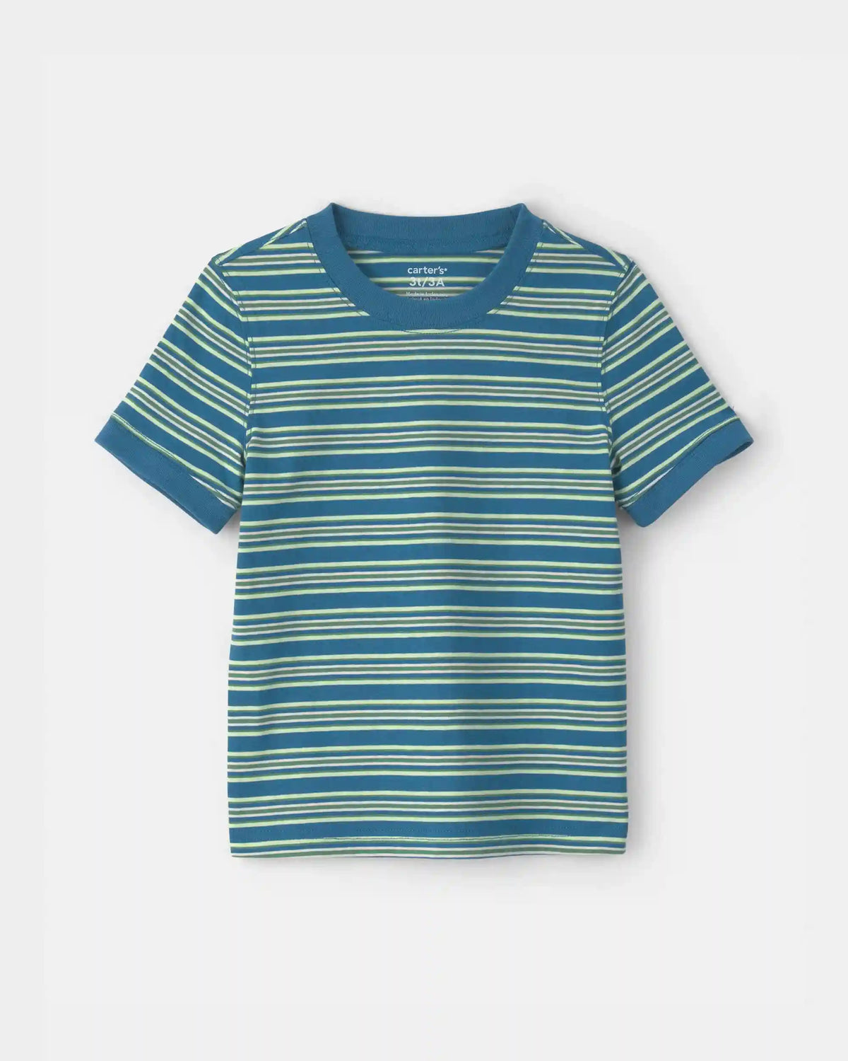 Toddler Boy Striped Short-Sleeve T-Shirt - Blue/Green