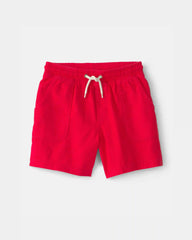 Boys Twill Shorts - Red
