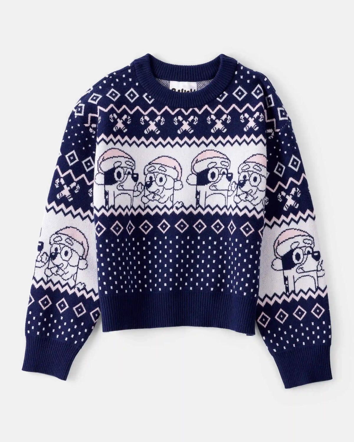 Girls Christmas Bluey™ Long-Sleeve Sweater - Blue