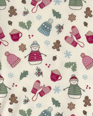 Girls 2-Piece Organic Cotton Pajamas in Winter Wonderland
