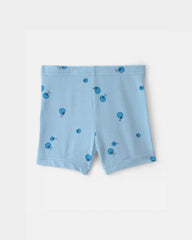 Baby Girl Blueberry Bike Shorts - Blue