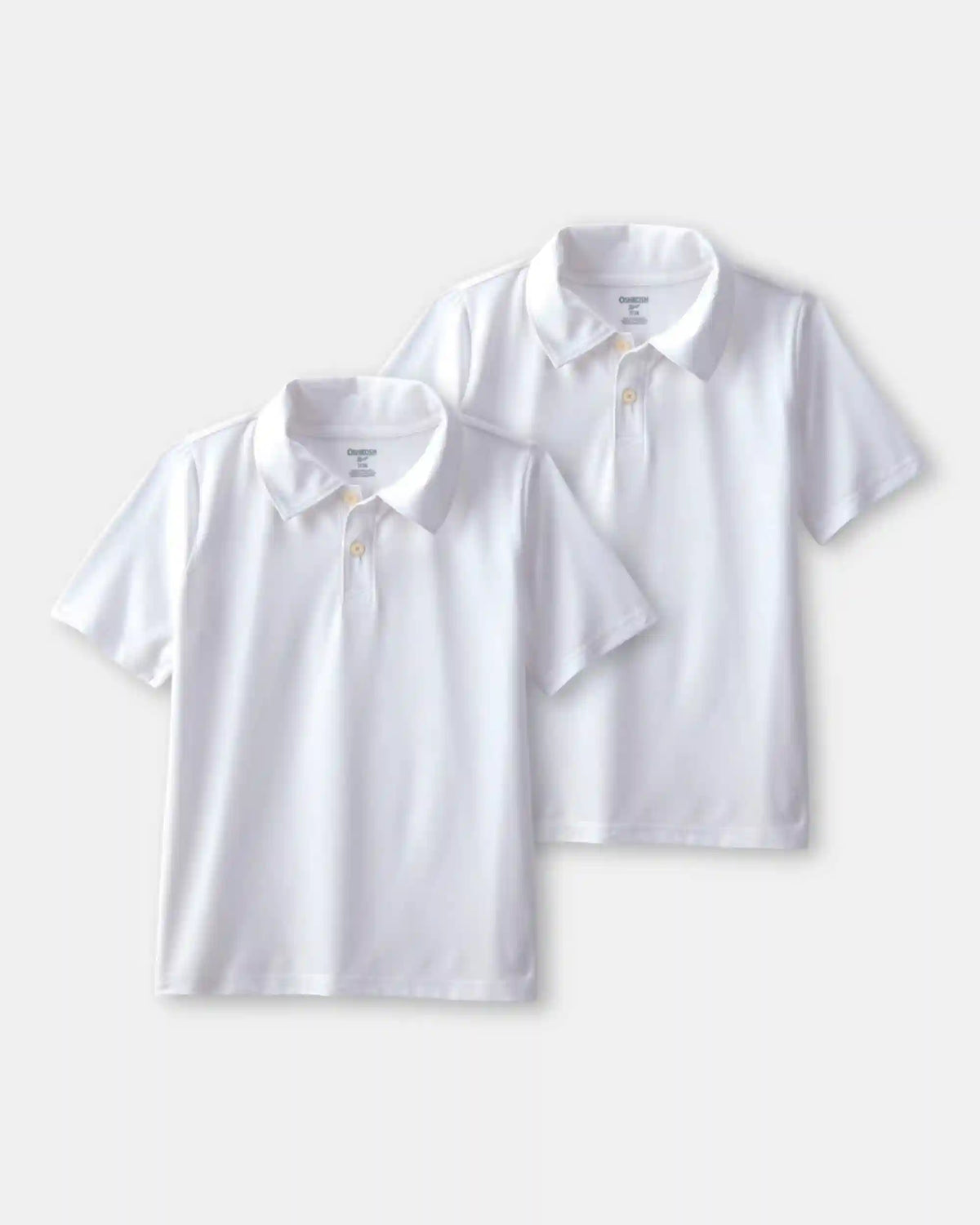 Boys 2-Pack Uniform Active Polo Shirts - White
