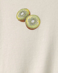 Girls Kiwi Ribbed Tee - Ivory