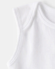 Baby 5-Pack Sleeveless Bodysuits - White