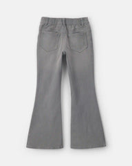 Girls Shine Denim Flare Jeans - Light Wash