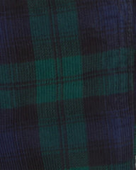 Baby Boy Plaid Corduroy Overalls - Navy Blue/Green