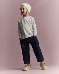 Toddler 'See Ya' Long-Sleeve Pocket Relaxed Graphic Tee - Light Blue