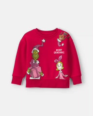 Toddler Girl Dr. Seuss™ The Grinch Christmas Fleece Pullover Sweatshirt - Red