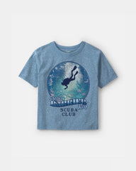 Boys 'Scuba Club' Graphic Tee - Blue