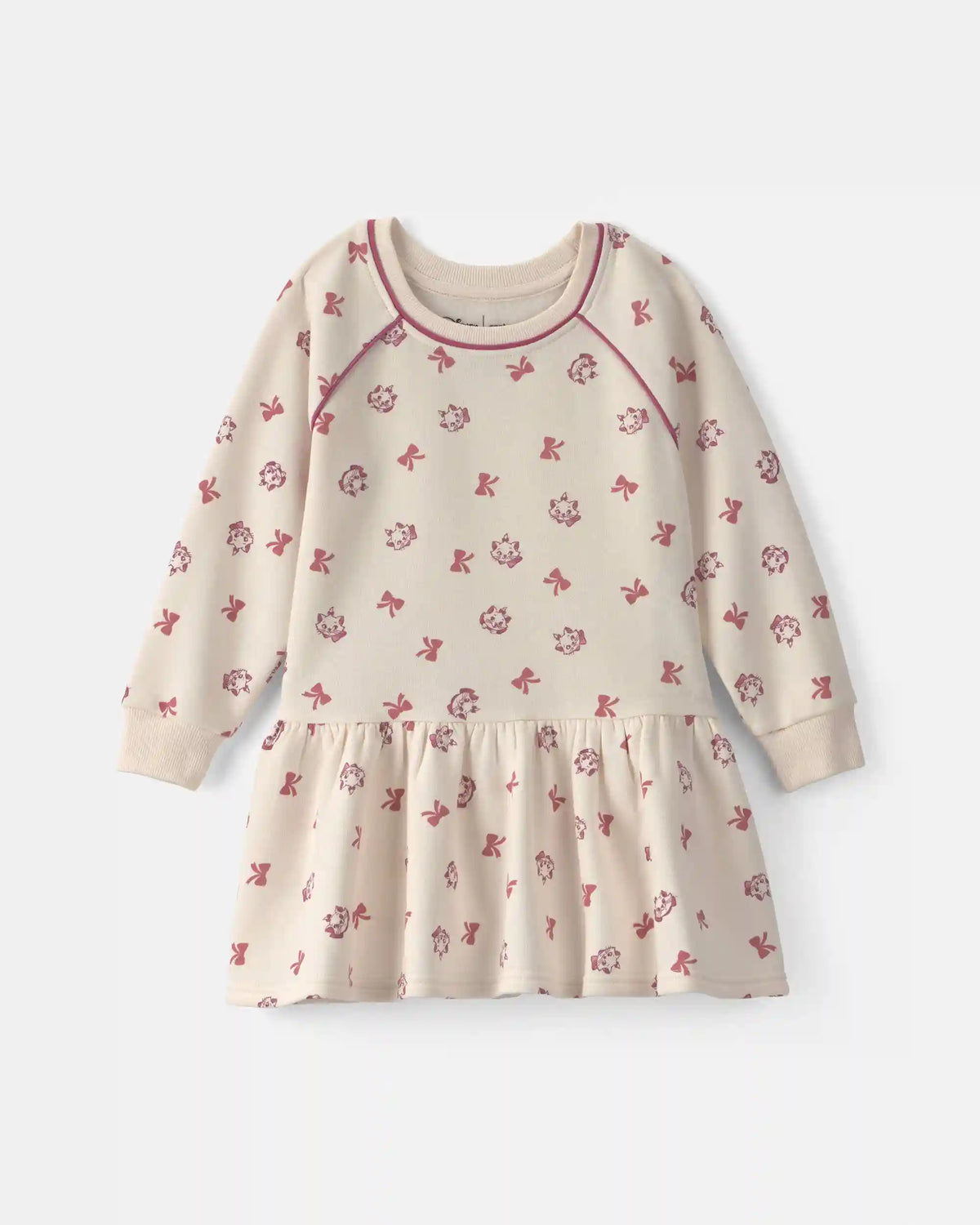Toddler Girl Disney© Long-Sleeve Dress - Cream