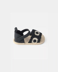 Baby Girl Crochet Sandals - Black
