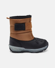 Toddler Boy Light-Up Snow Boot - Brown/Black